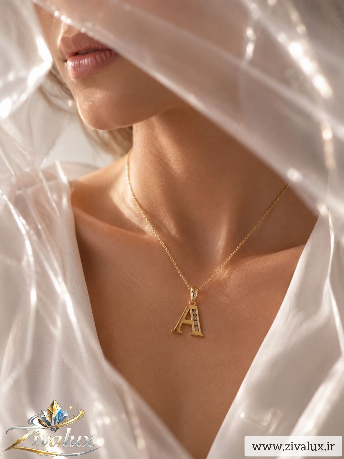 گردنبند زنانه مارک ژوپینگ XUPING طرح ای A و پی P