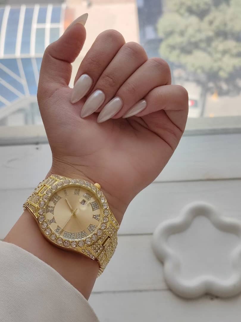 ساعت زنانه طرح رولکس نگین‌دار