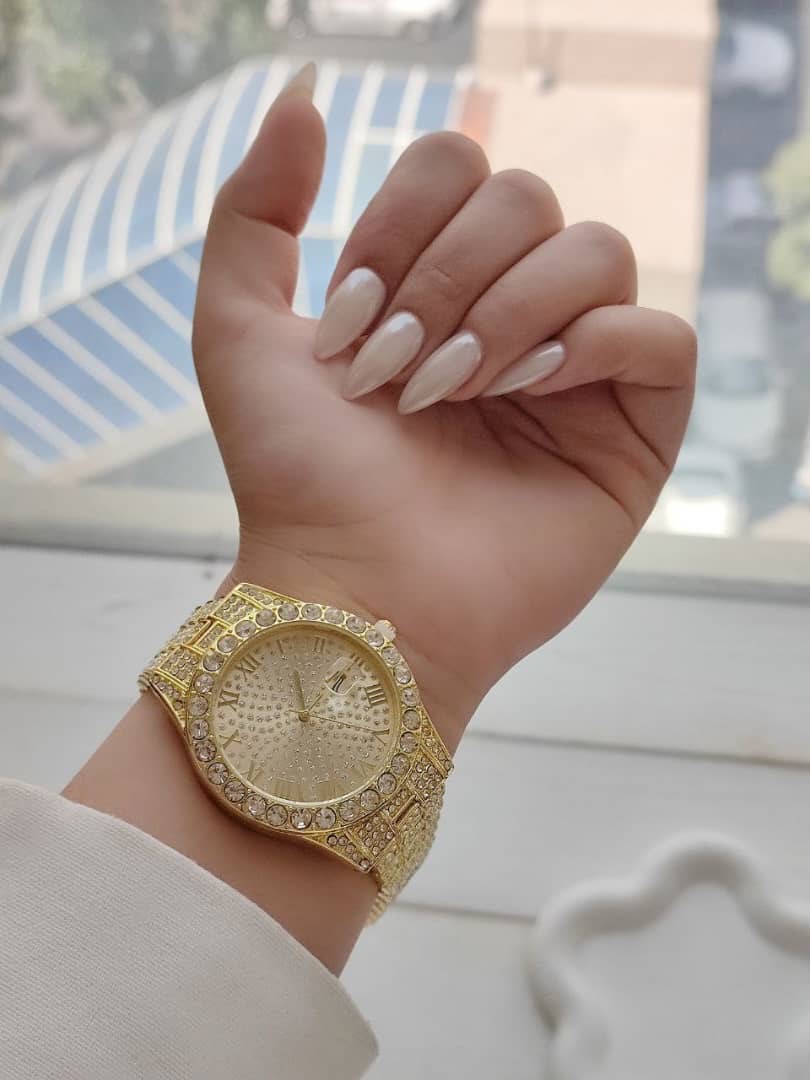 ساعت زنانه طرح رولکس نگین‌دار