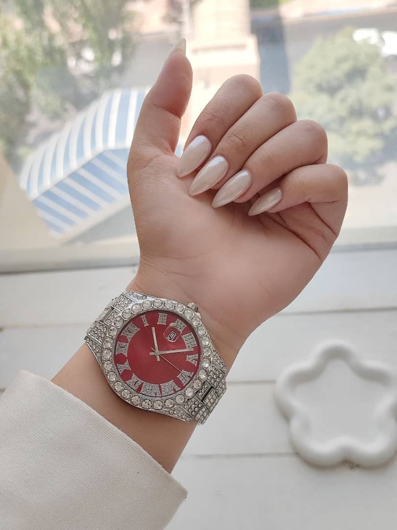 ساعت زنانه طرح رولکس نگین‌دار