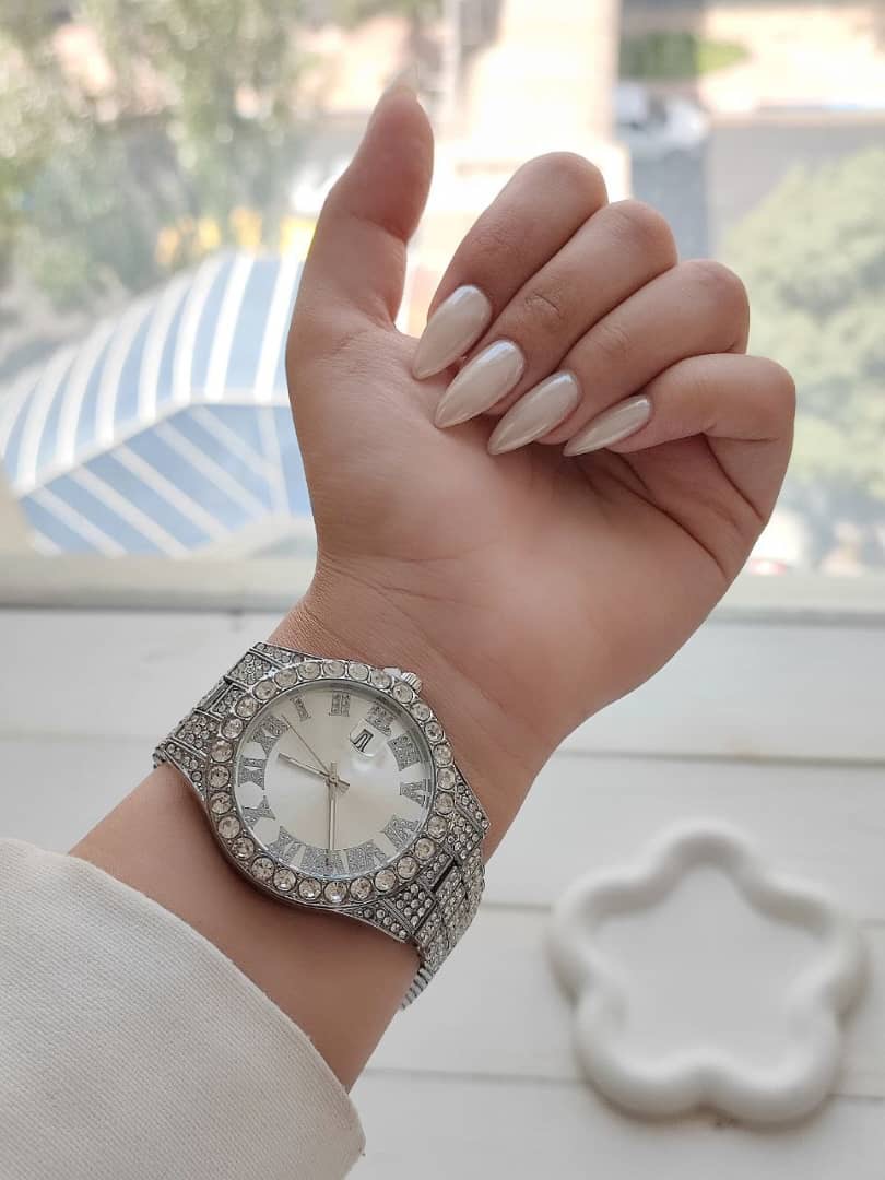 ساعت زنانه طرح رولکس نگین‌دار