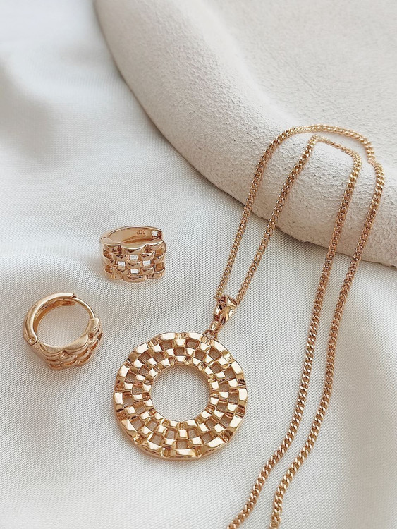 نیم ست مارک ژوپینگ همراه با زنجیر و گوشواره