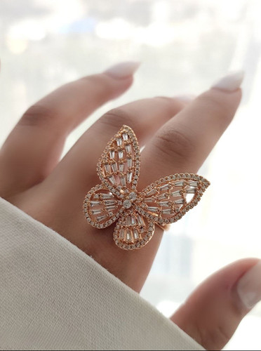 انگشتر زنانه مارک ysx مدل پروانه سواروسکی