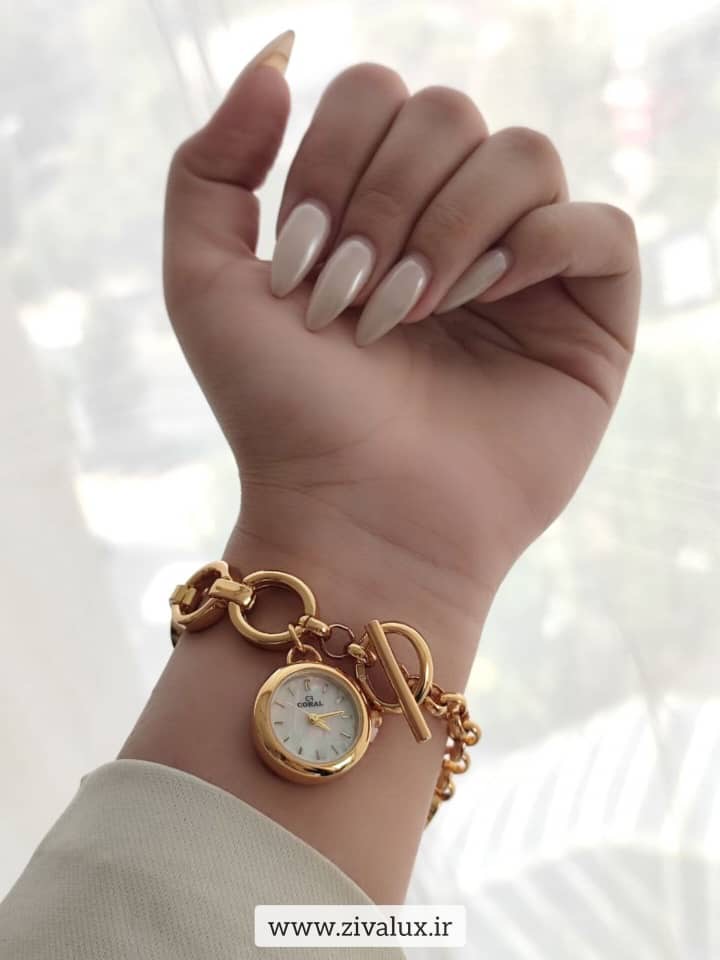 ساعت مچی زنانه مارک کورال قفل تی بند استیل