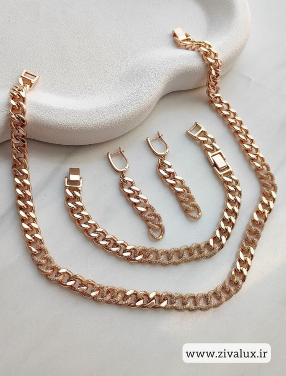 سرویس زنانه طرح کارتیرCartier نگین دار جنس ژوپینگ