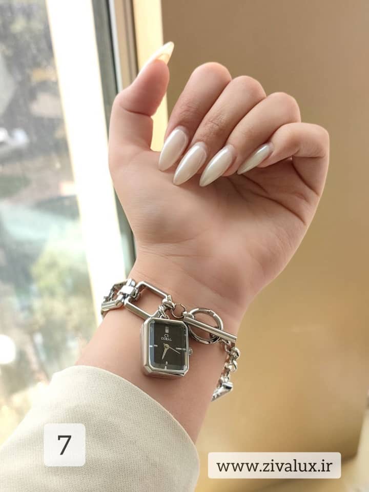 ساعت مچی زنانه مارک کورال CORAL قفل تی جنس استیل