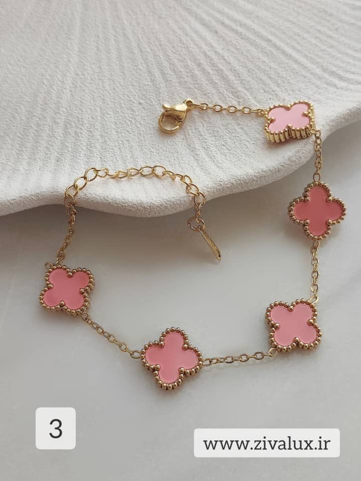 دستبند زنانه و دخترانه طرح ونکلیف VAN CLEEF جنس استیل