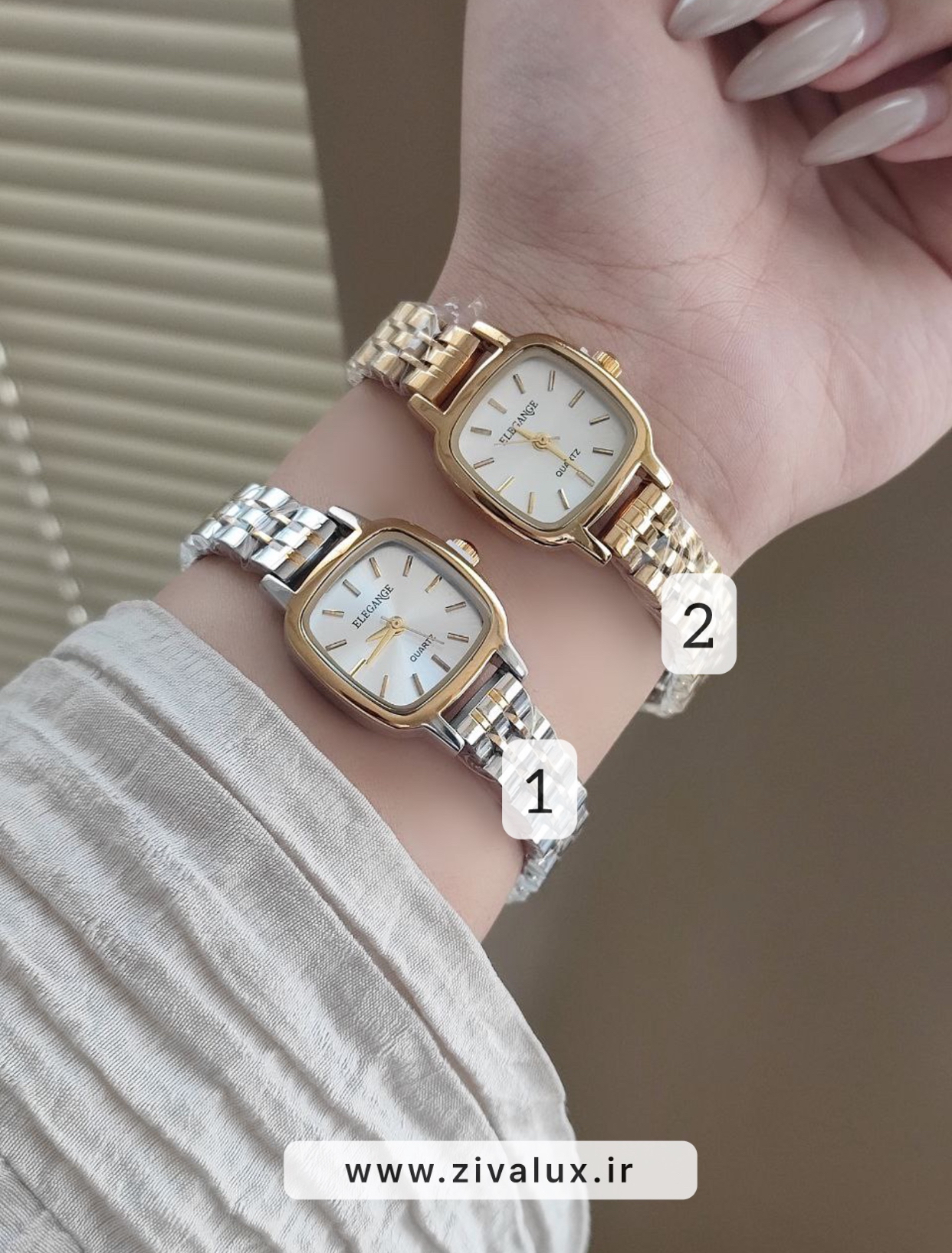 خریدآنلاین در فروشگاه ساعت زیوالوکس zivalux/ ساعت مچی زنانه مارک الگانس ELEGANCE بند استیل