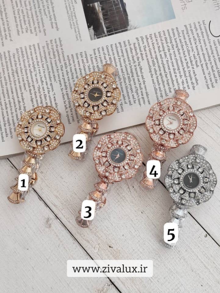 خرید آنلاین از فروشگاه ساعت زیوالوکس / ساعت مچی زنانه مارک بولگاری BVLGARI نگین دار