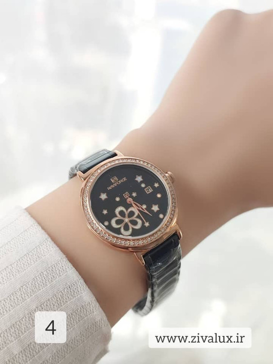 ساعت مچی زنانه مارک نیوی فورس موتور ژاپن مدل 5016 NAVIFORCE بند استیل