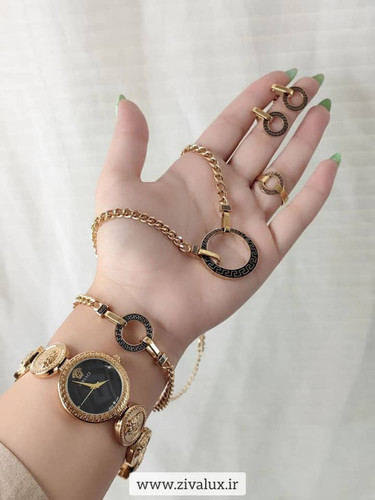 ست ساعت مچی زنانه ورساچه VERSACE و سرویس استیل