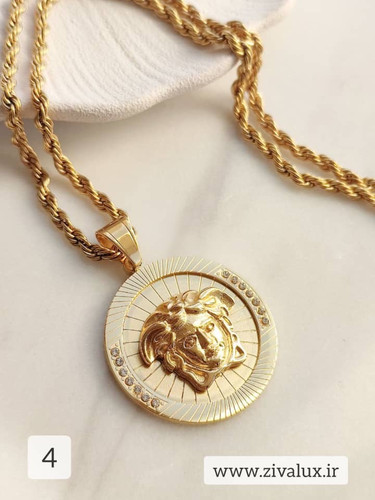 گردنبند طرح ورساچه VERSACE استیل همراه با زنجیر