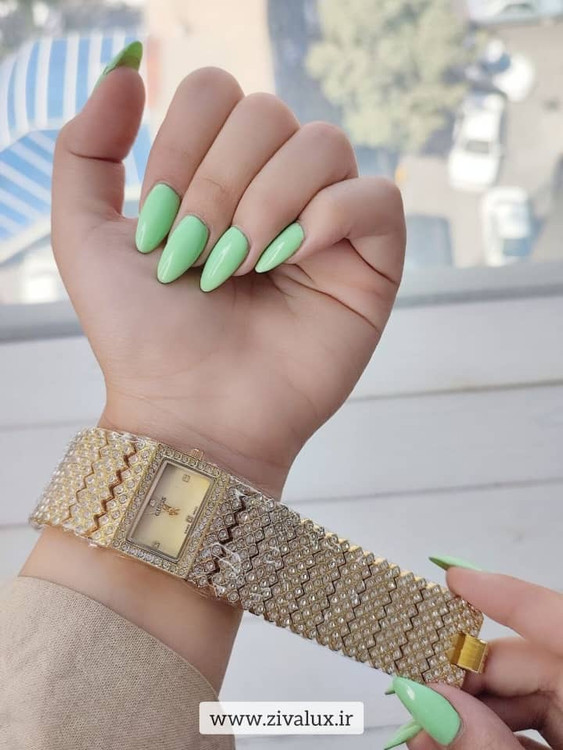 ساعت مچی زنانه مارک گس GUESS نگین دار بند استیل