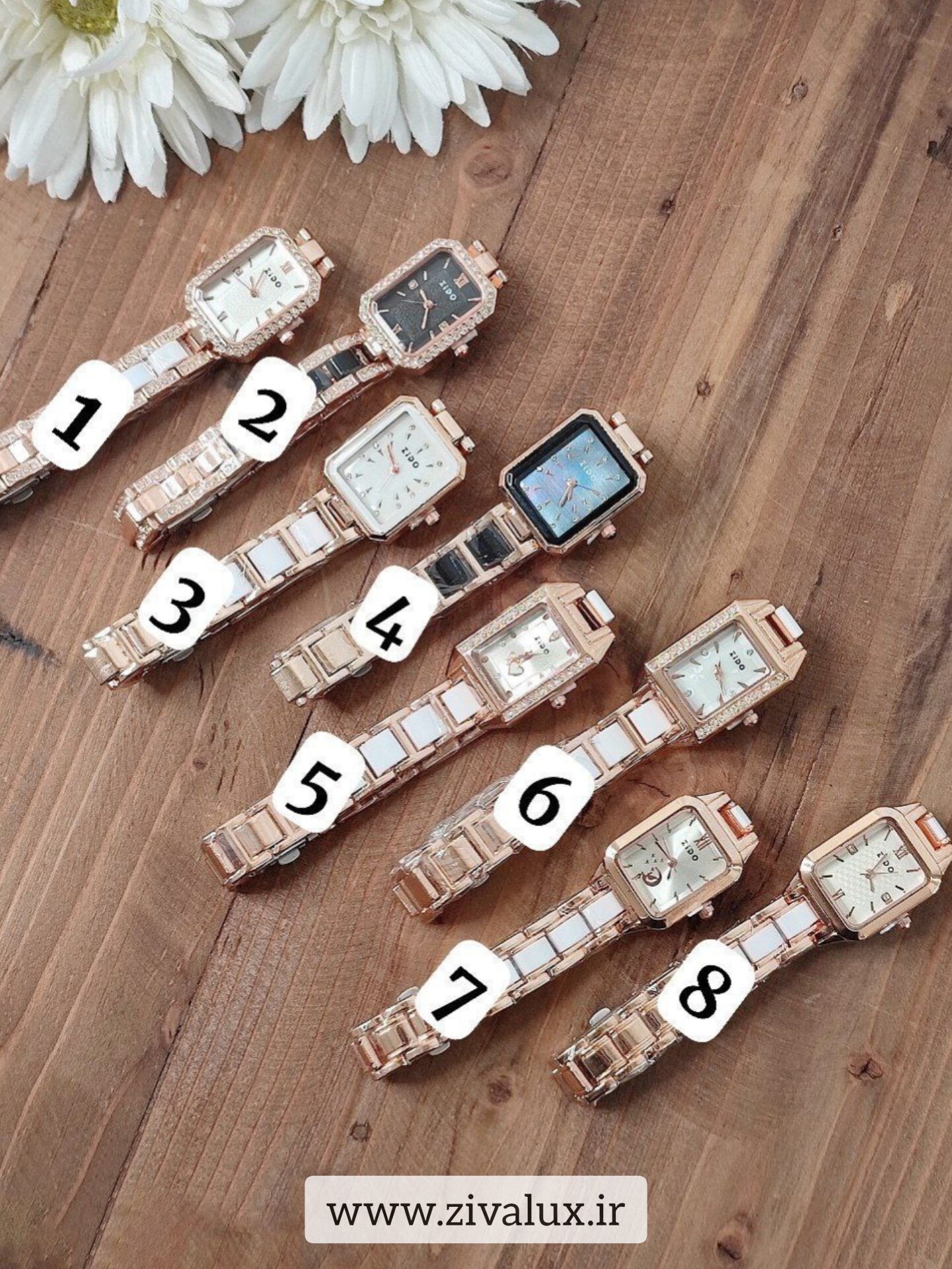 ساعت مچی زنانه مارک زیدو zido بند سرامیکی