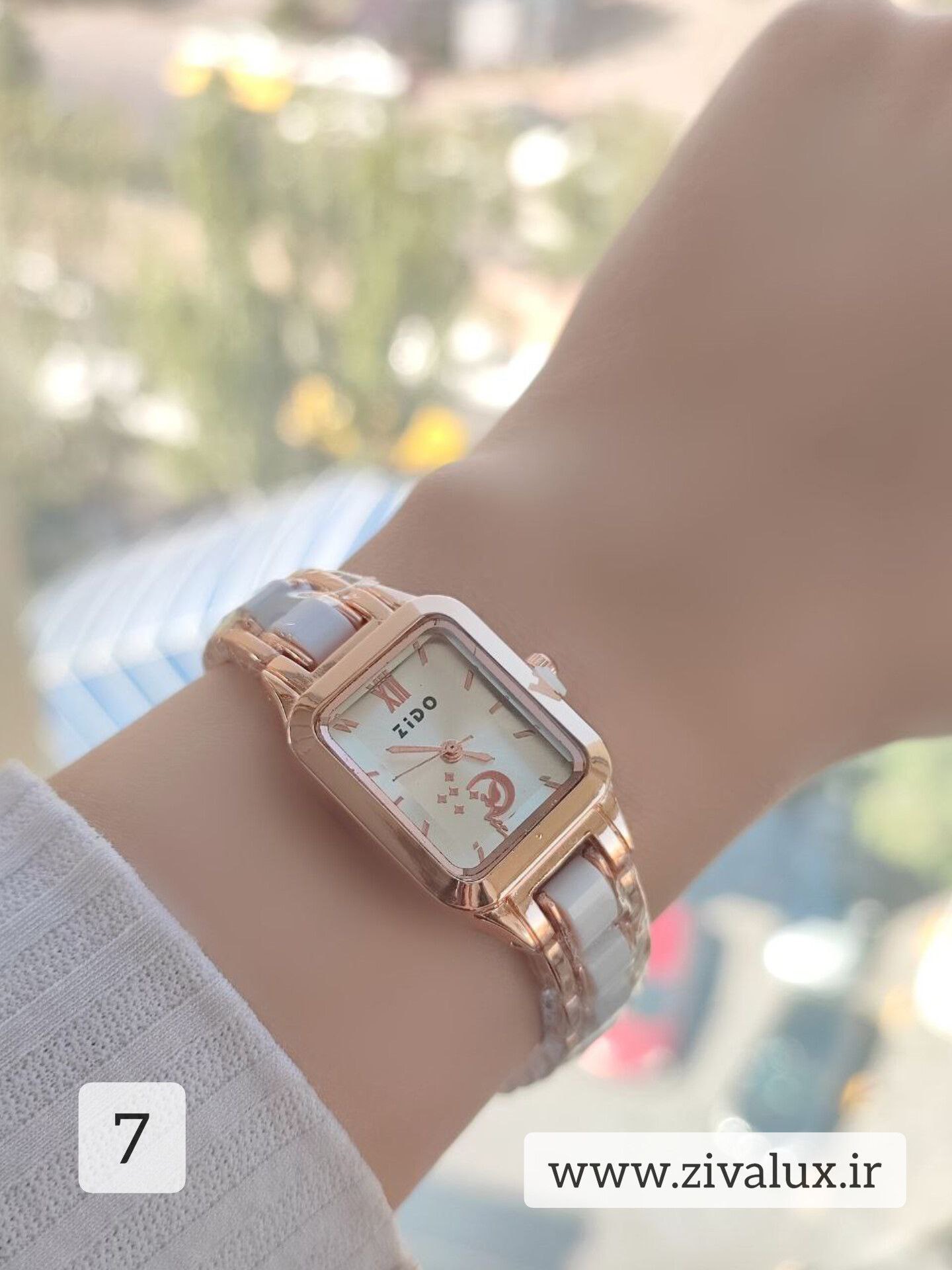 ساعت مچی زنانه مارک زیدو zido بند سرامیکی