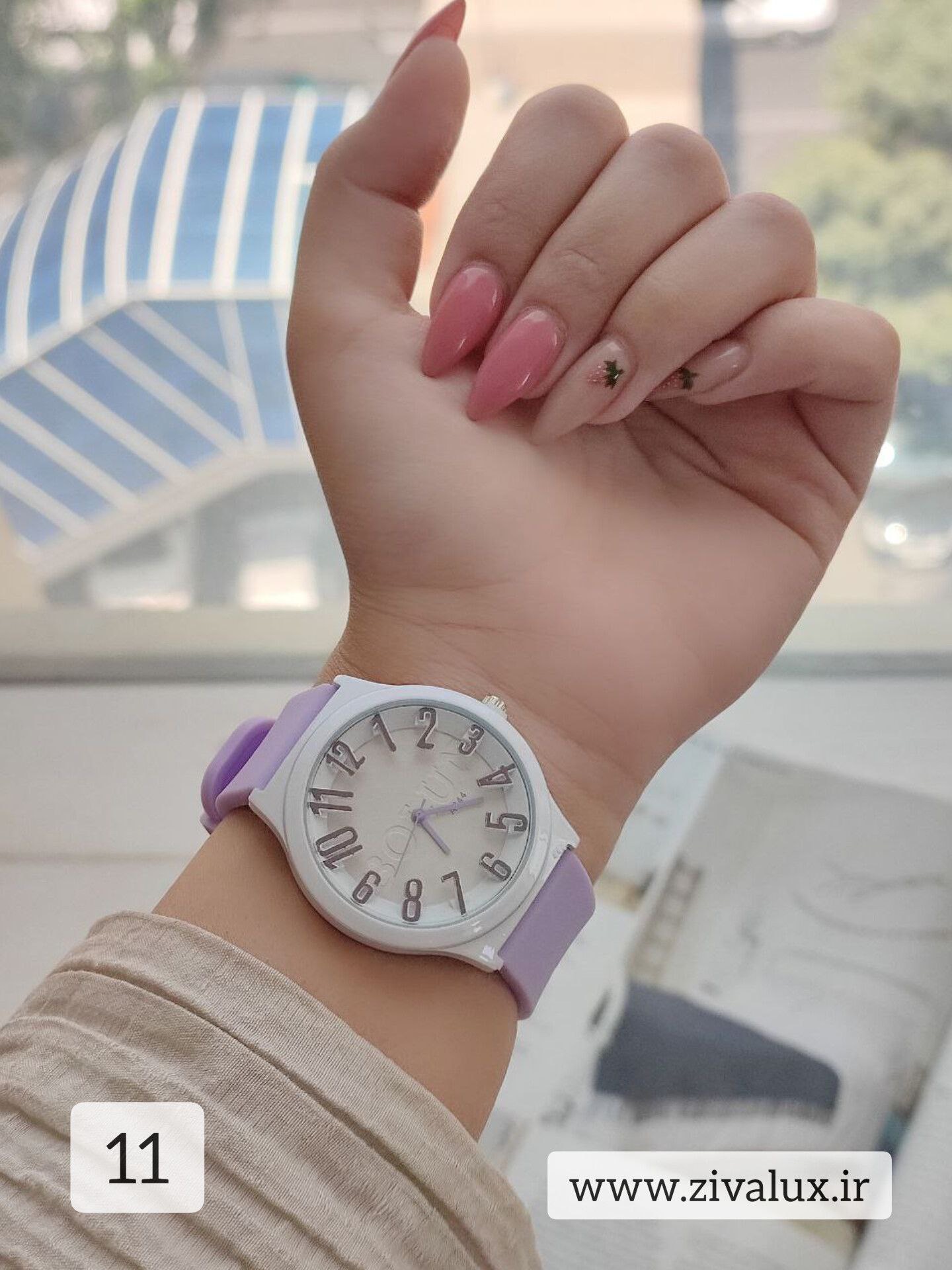 ساعت مچی ‏دخترانه مارک بلون bolun بند سیلیکونی