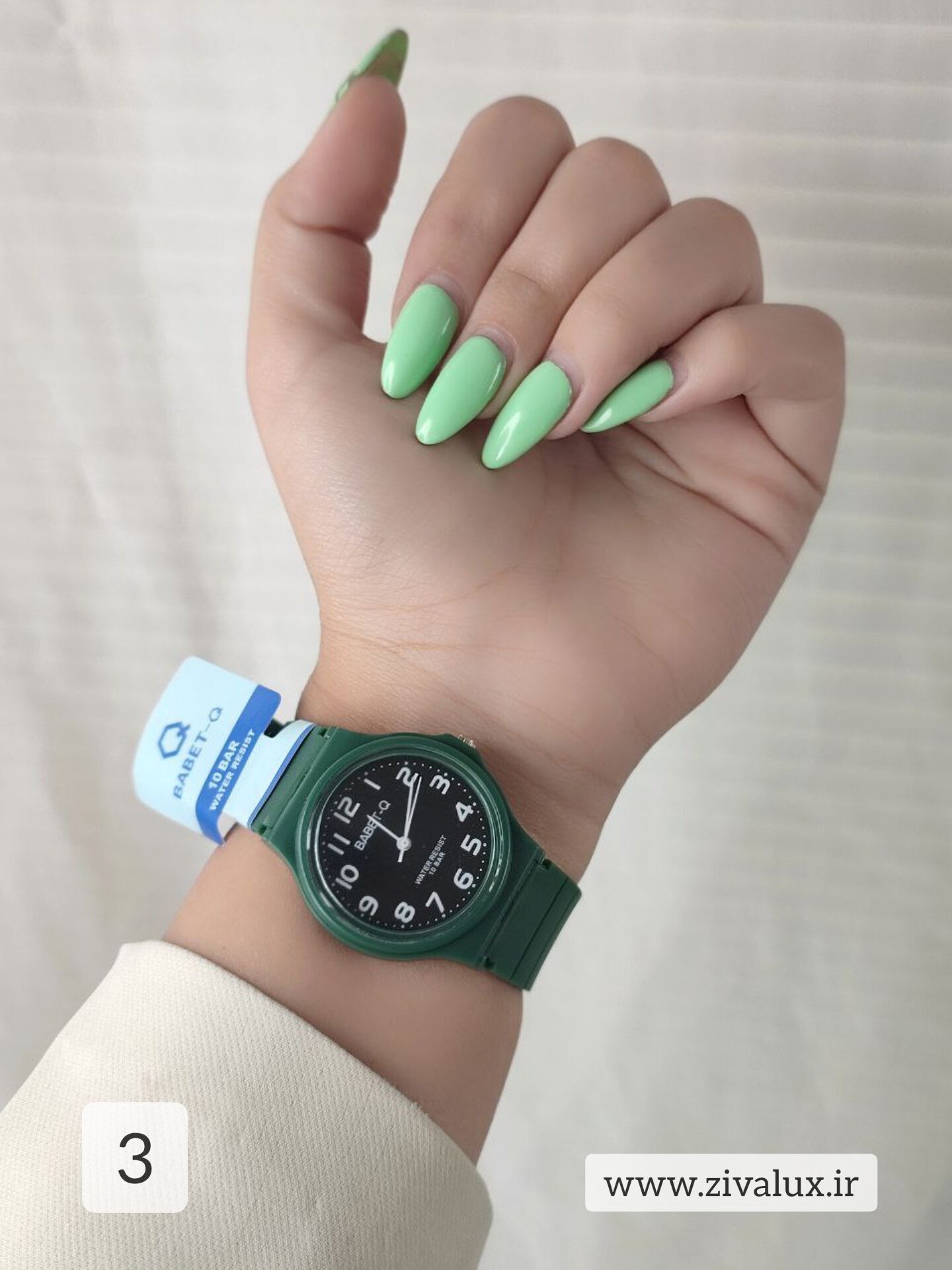 ساعت مچی دخترانه مارک بابت babet-Q بند سیلیکونی