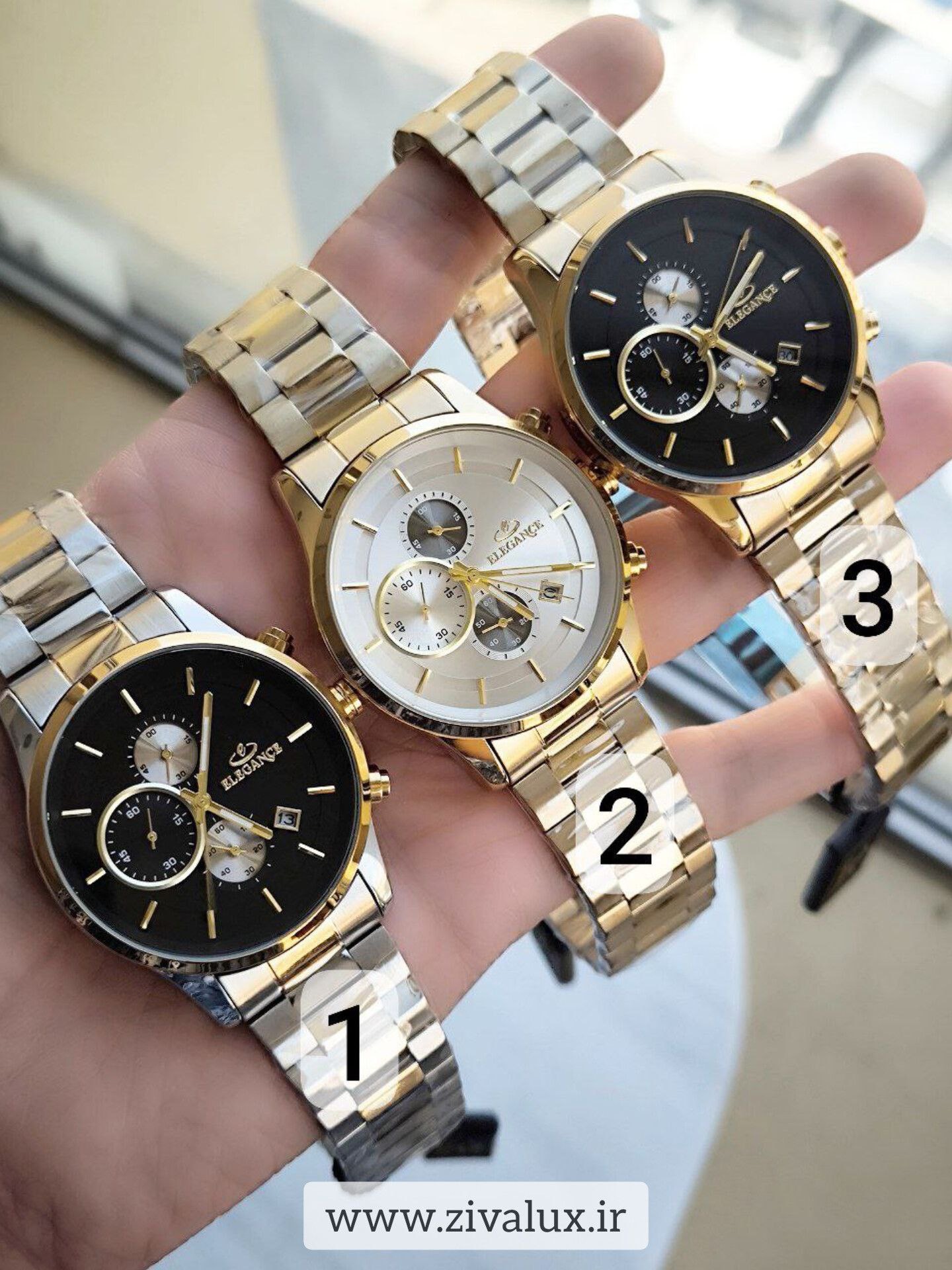 ساعت مچی مردانه مارک الگانس ELEGANCE بند استیل