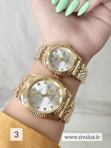ست ساعت مچی مردانه و زنانه مارک رولکس ROLEX بند استیل