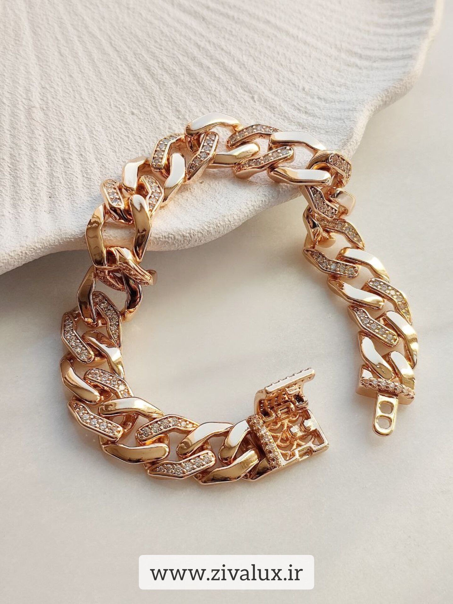 دستبند زنانه مارک ژوپینگ xuping نگین دار