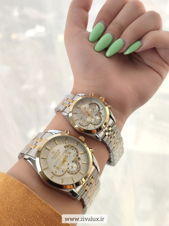 ست ساعت مچی مردانه و زنانه مارک رومانسون ROMANSON ( سه موتور فعال ) بند استیل