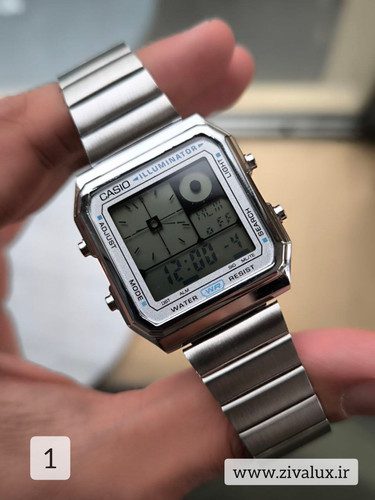 ساعت مچی مردانه جهان نما مارک کاسیو CASIO مدل A130WE بند استیل