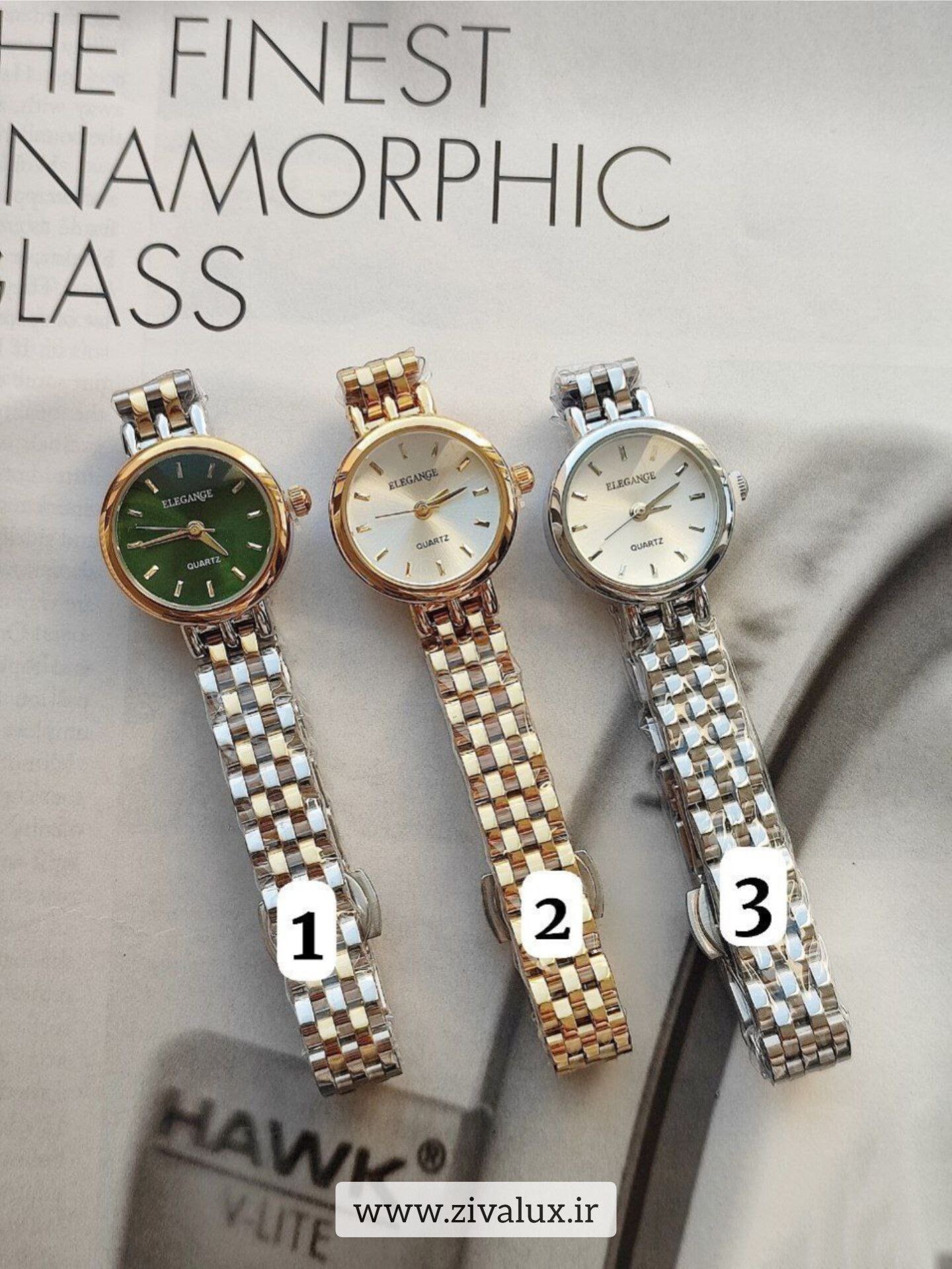 ساعت مچی زنانه مارک الگانس ELEGANCE موتور ژاپن بند استیل