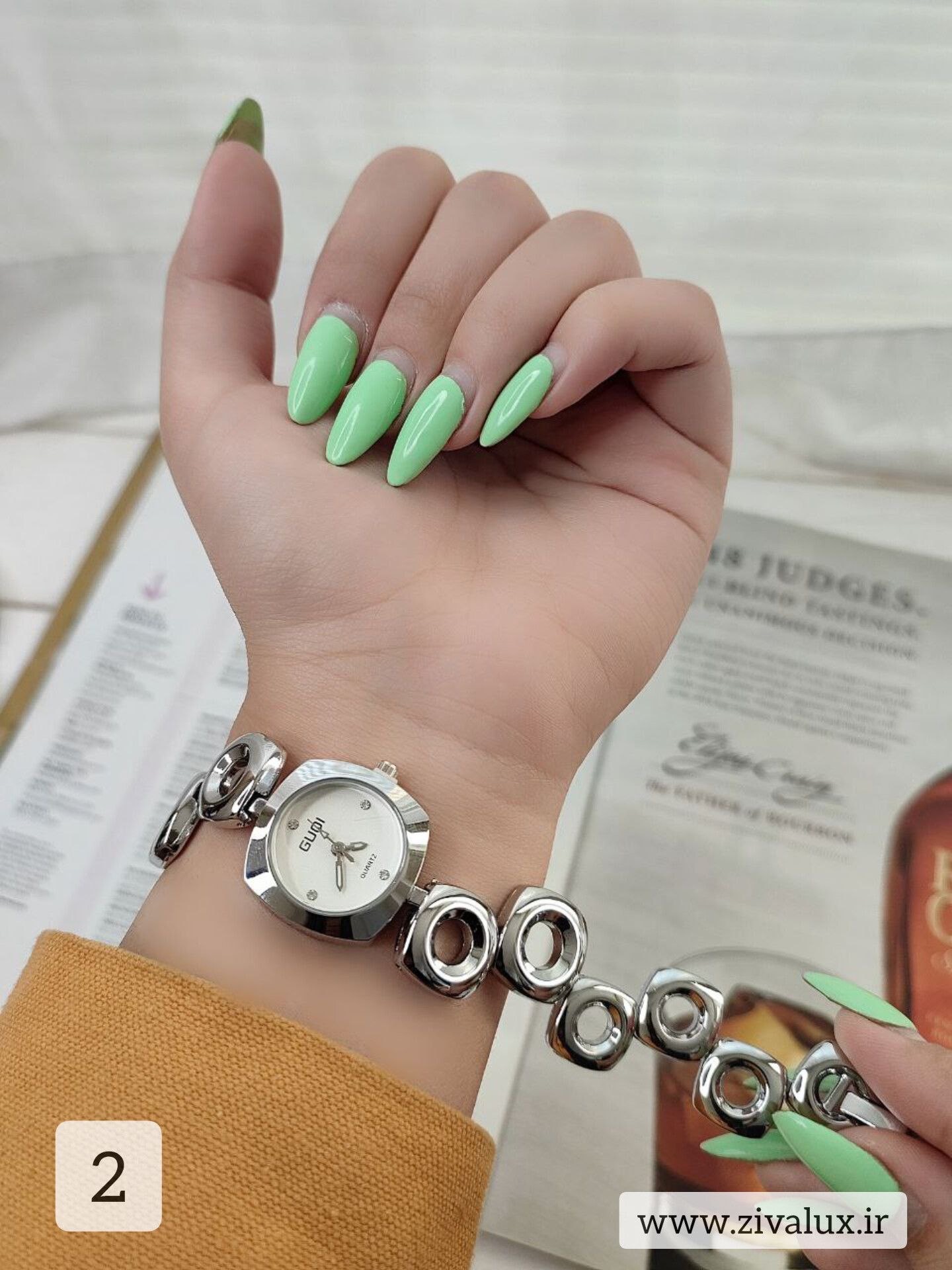 ساعت مچی زنانه مارک GUQi بند استیل