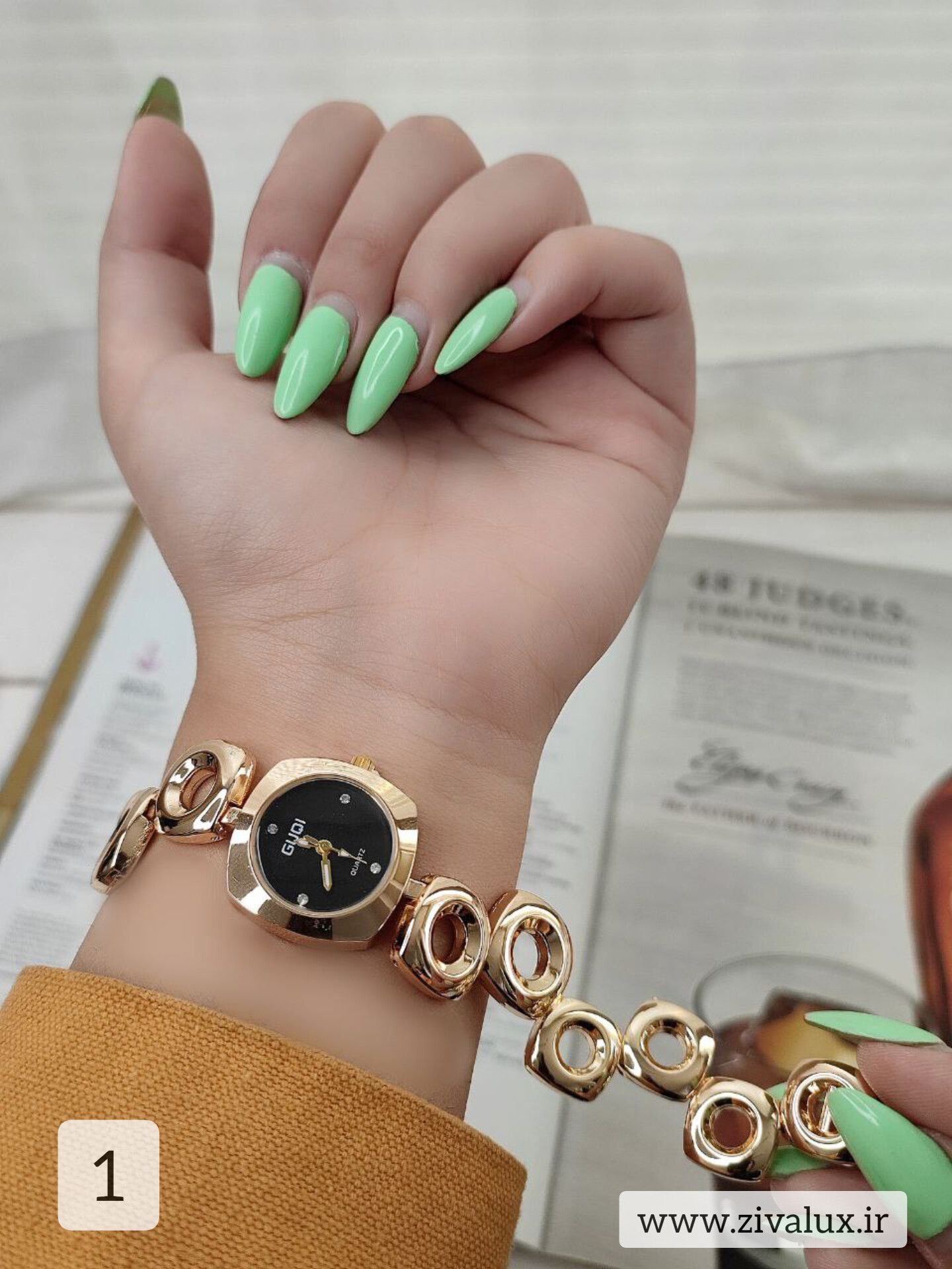 ساعت مچی زنانه مارک GUQi بند استیل