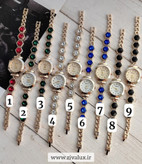 ساعت مچی زنانه و دخترانه رنگی مارک الینا Eliyina بند نگین دار