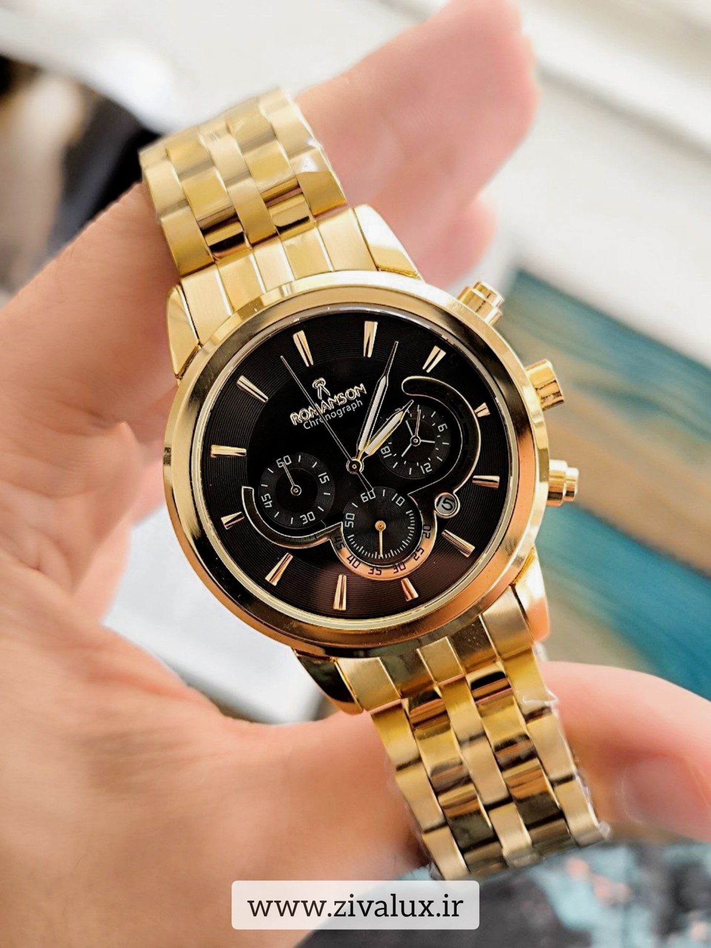 ساعت مچی مردانه مارک رومانسون ROMANSON سه موتور فعال بند استیل