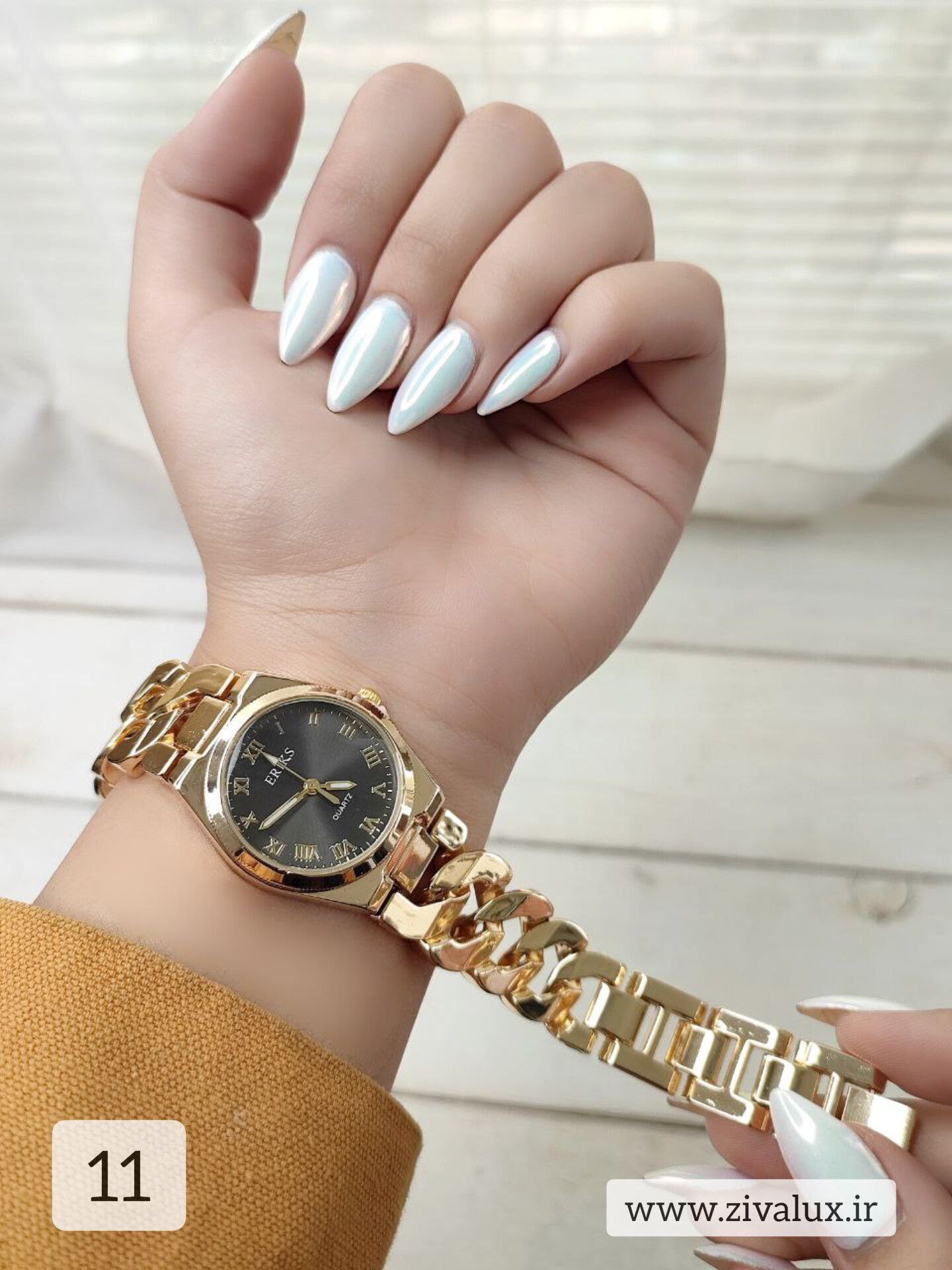 ساعت مچی زنانه مارک اریکس ERIKS بند کارتیر استیل