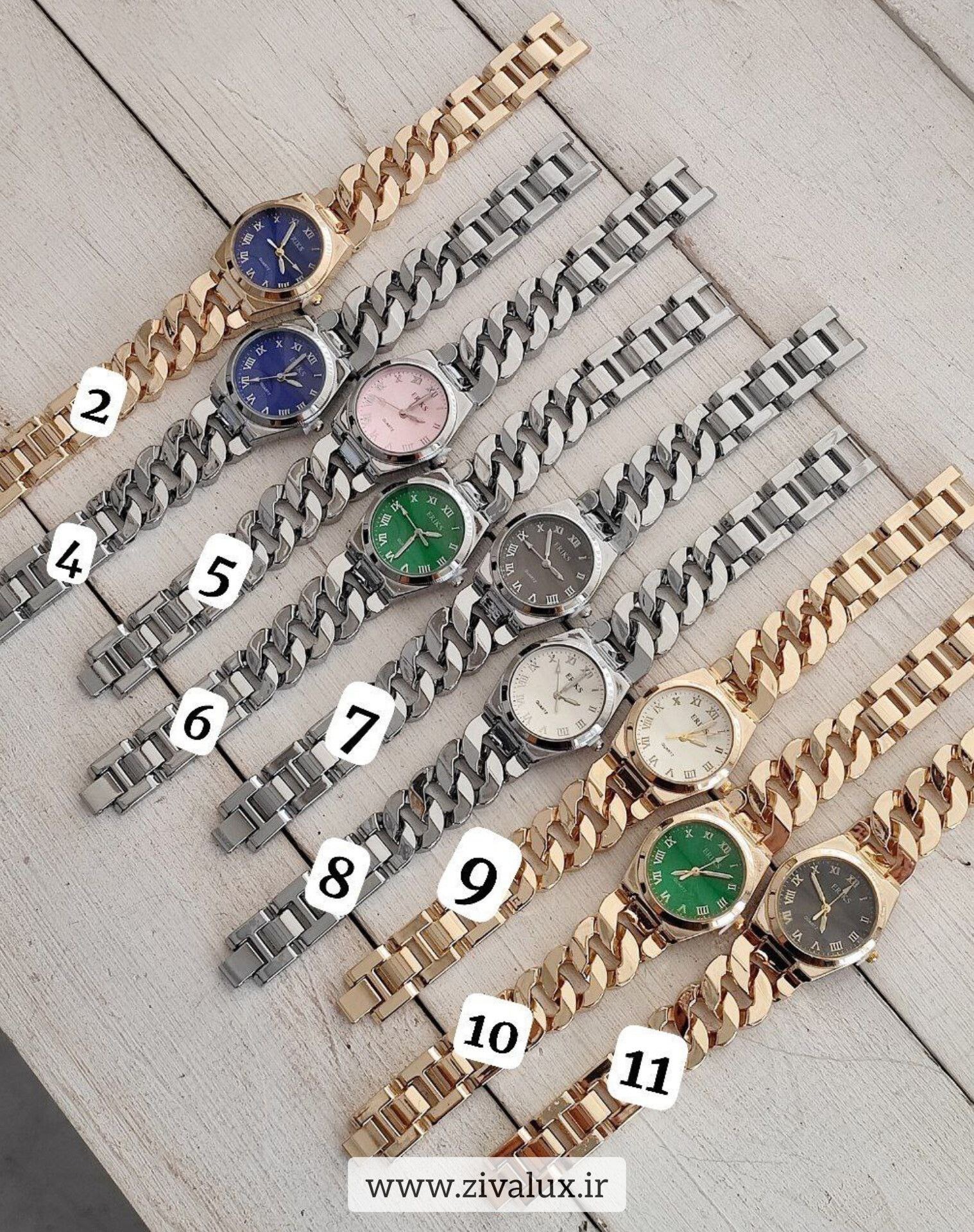 ساعت مچی زنانه مارک اریکس ERIKS بند کارتیر استیل