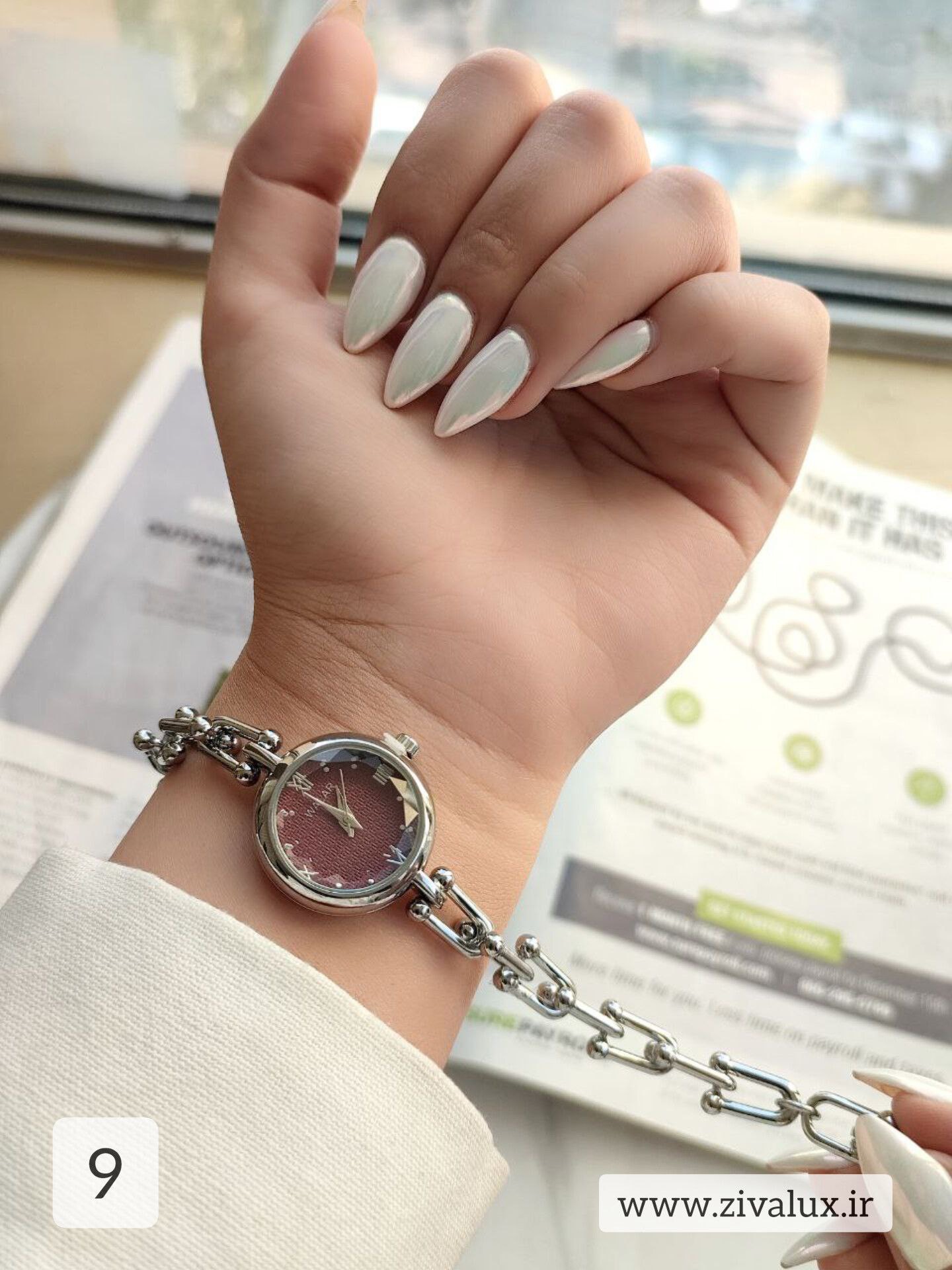 ساعت مچی زنانه مارک والار WALAR بند تیفانی