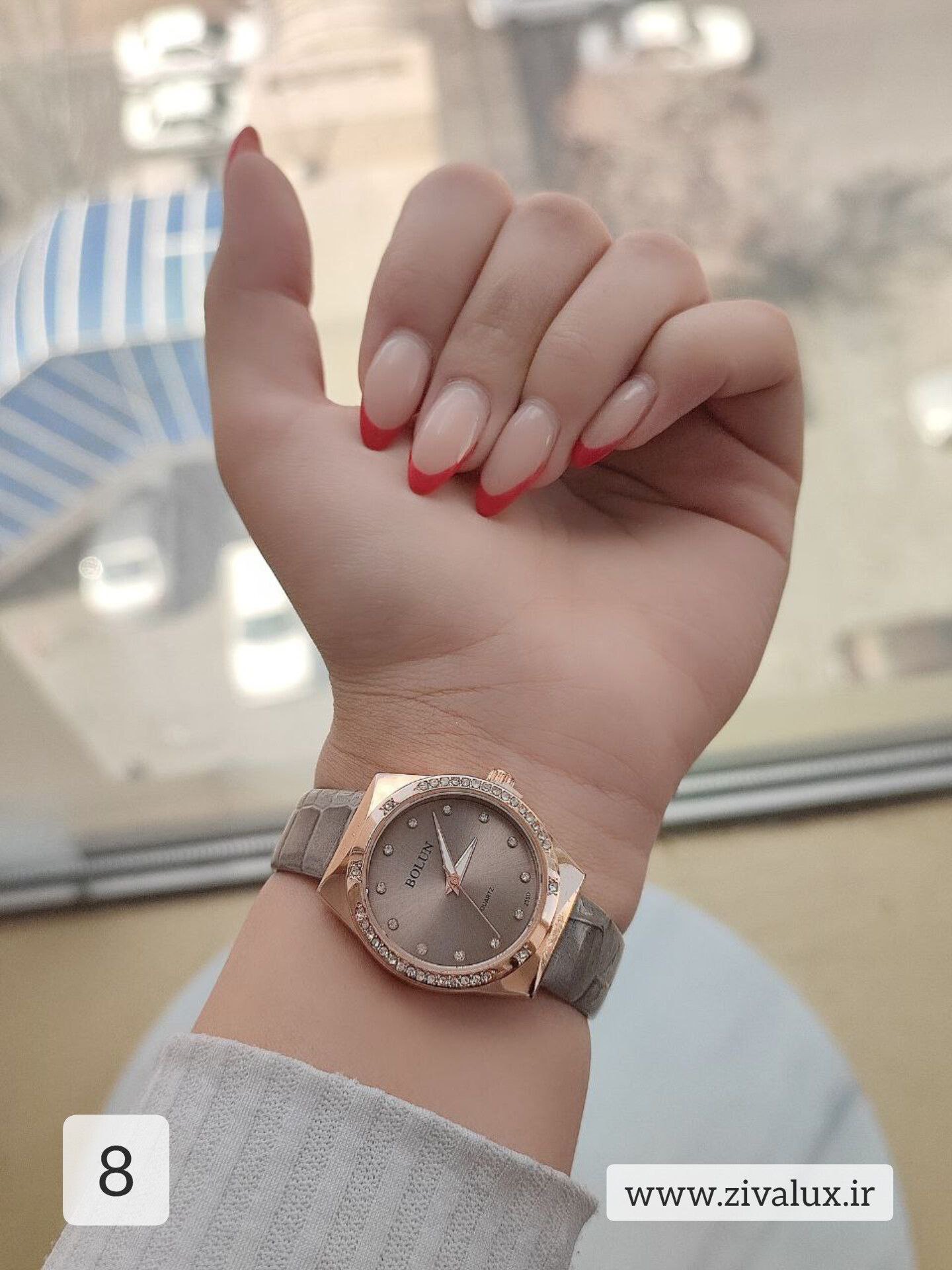 ساعت مچی دخترانه مارک بلون BOLUN بند چرم