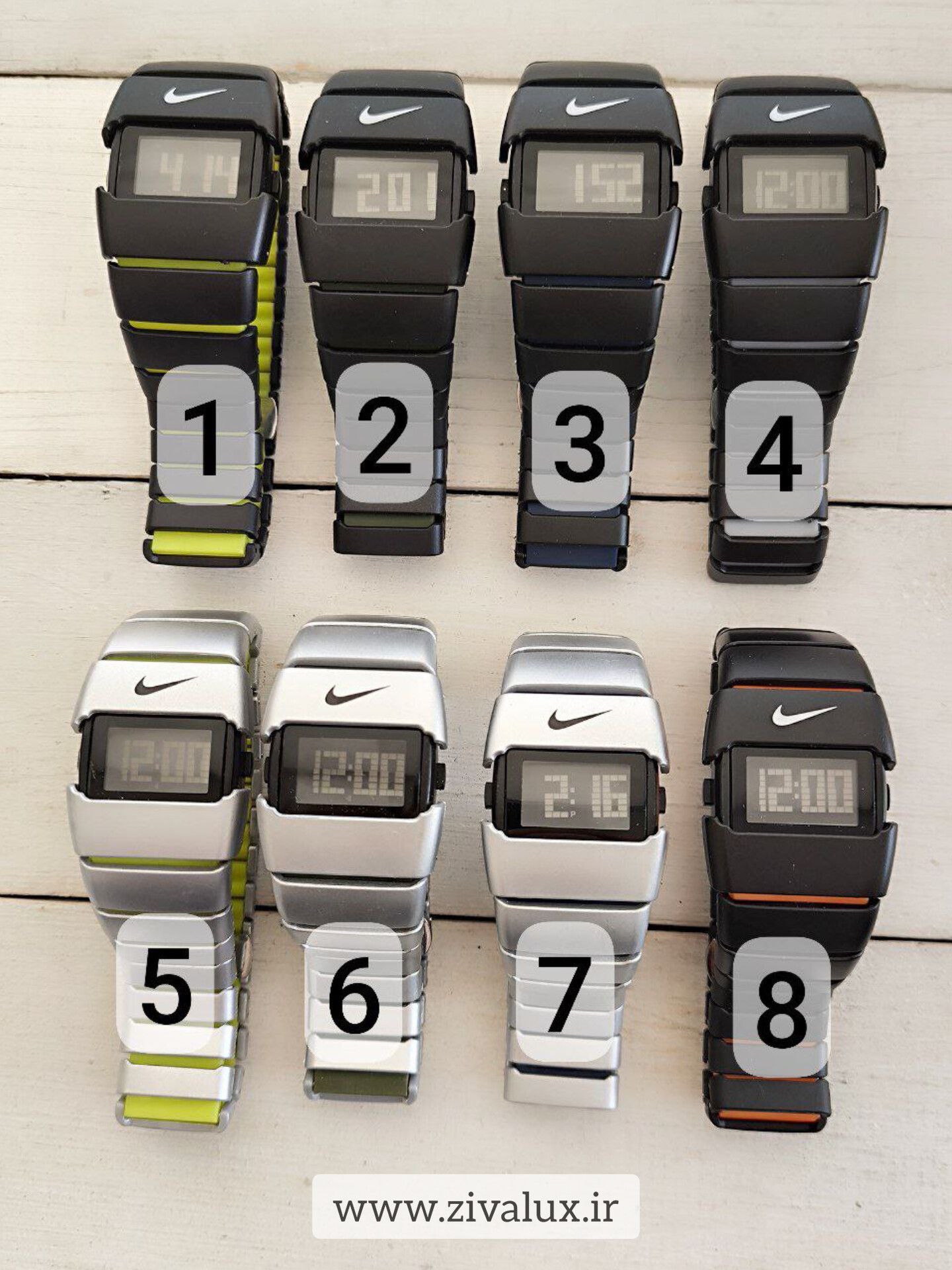 ساعت لاکچری مارک نایکی تریاکس صفحه دیجیتالی  NIKE TRIAX بند لاکی و رابر