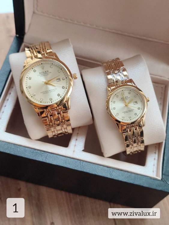 ست ساعت مچی مردانه و زنانه مارک رولکس ROLEX بند استیل
