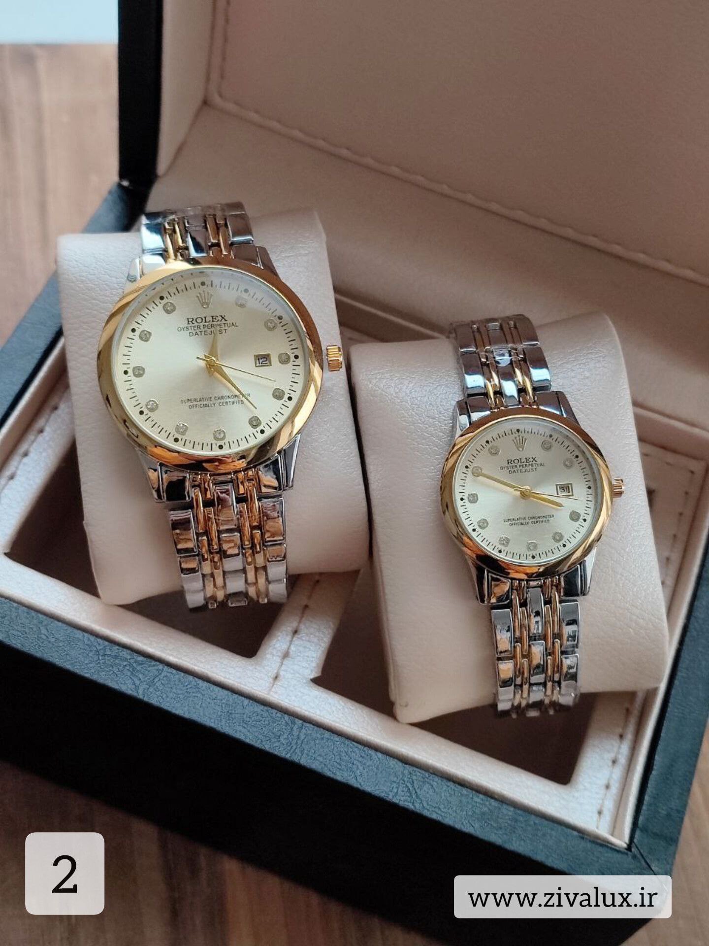 ست ساعت مچی  مردانه و زنانه مارک رولکس ROLEX بند استیل