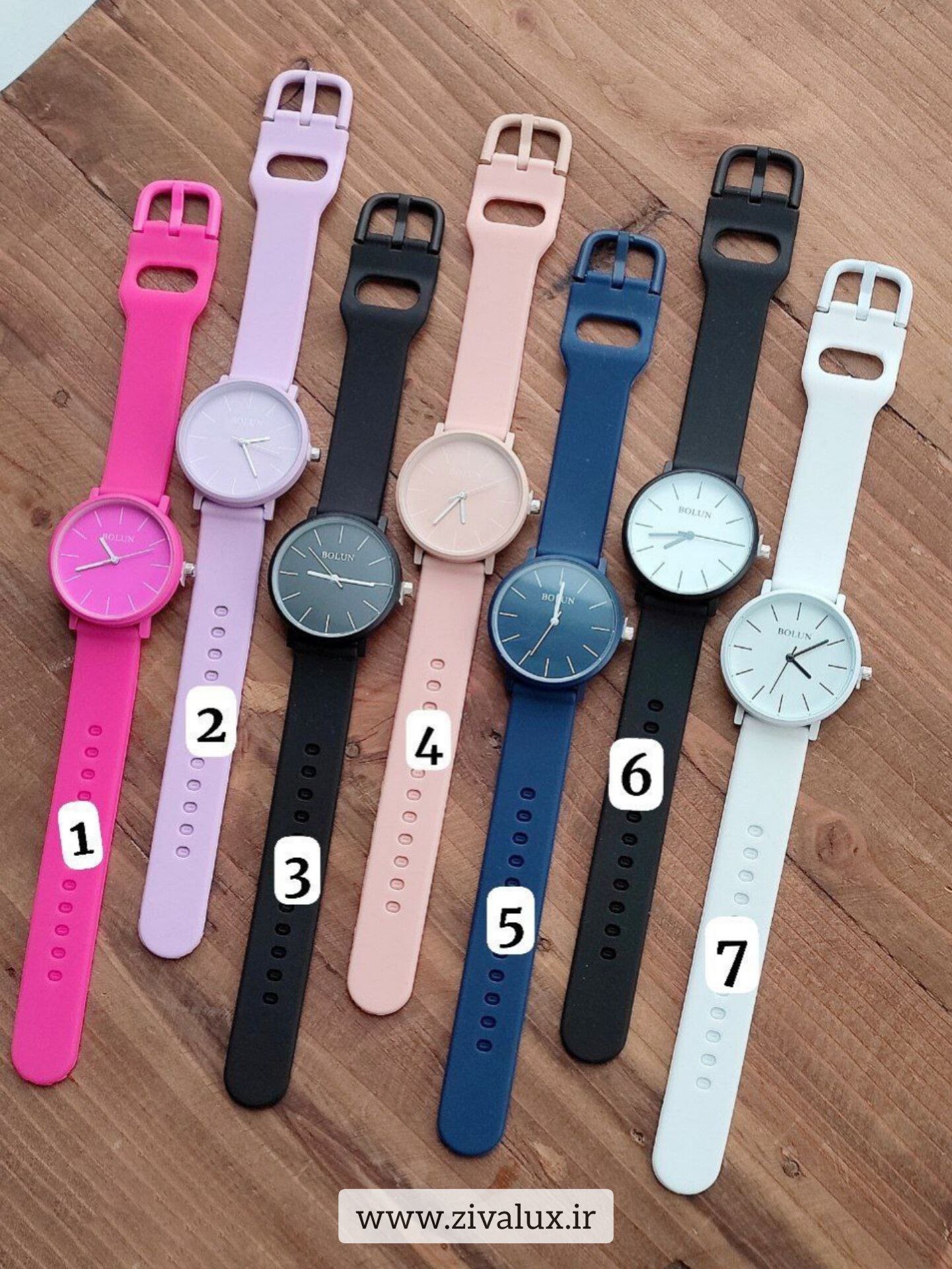 ساعت مچی دخترانه مارک بلون bolun بند سیلیکونی