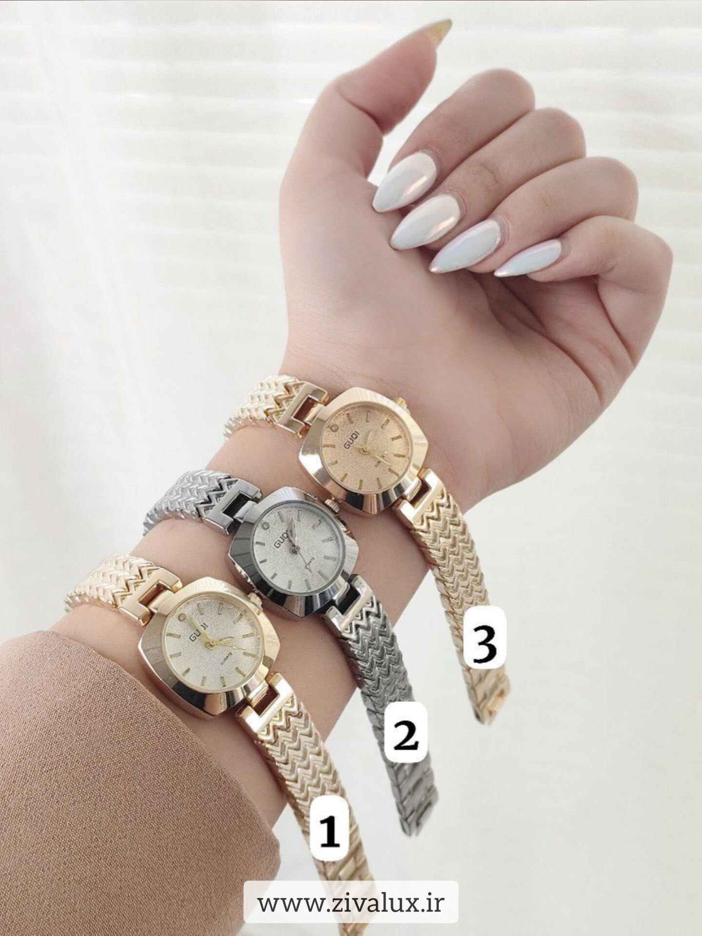 ساعت مچی زنانه مارک GUQi بند استیل