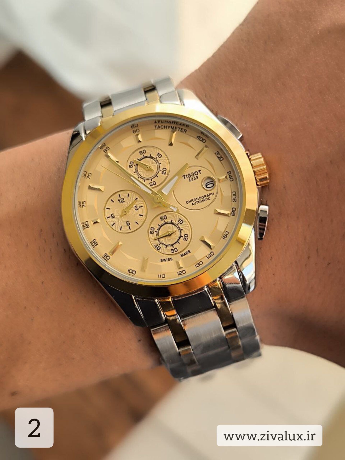 ساعت مچی مردانه مارک تیسوت TISSOT سه موتوره فعال بند استیل