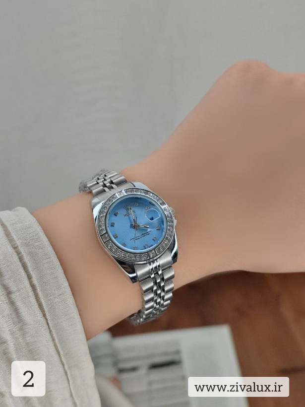 ساعت مچی زنانه مارک رولکس ROLEX بند استیل