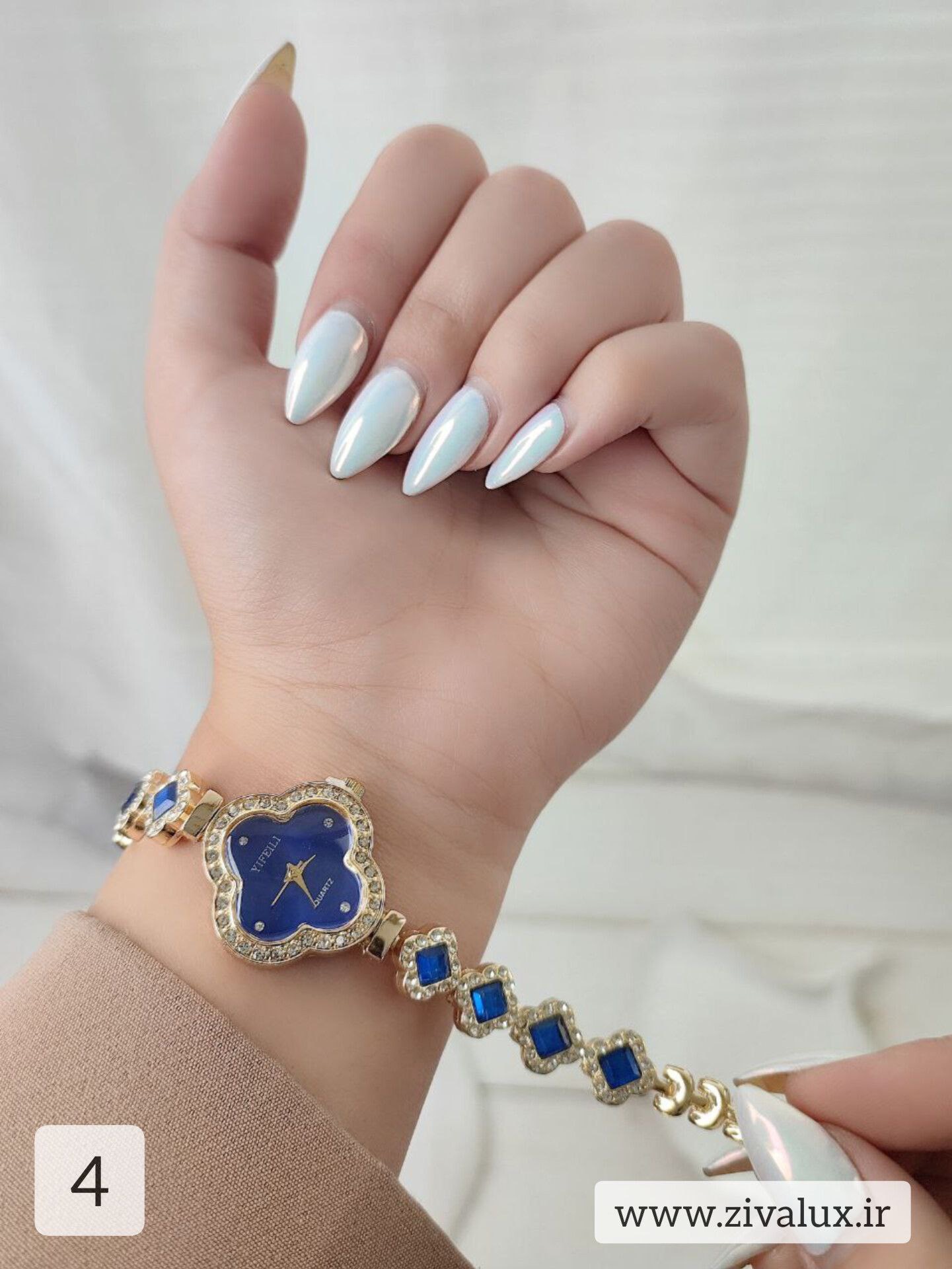 ساعت مچی زنانه نگین دار مارک YIFENLI طرح ونکلیف