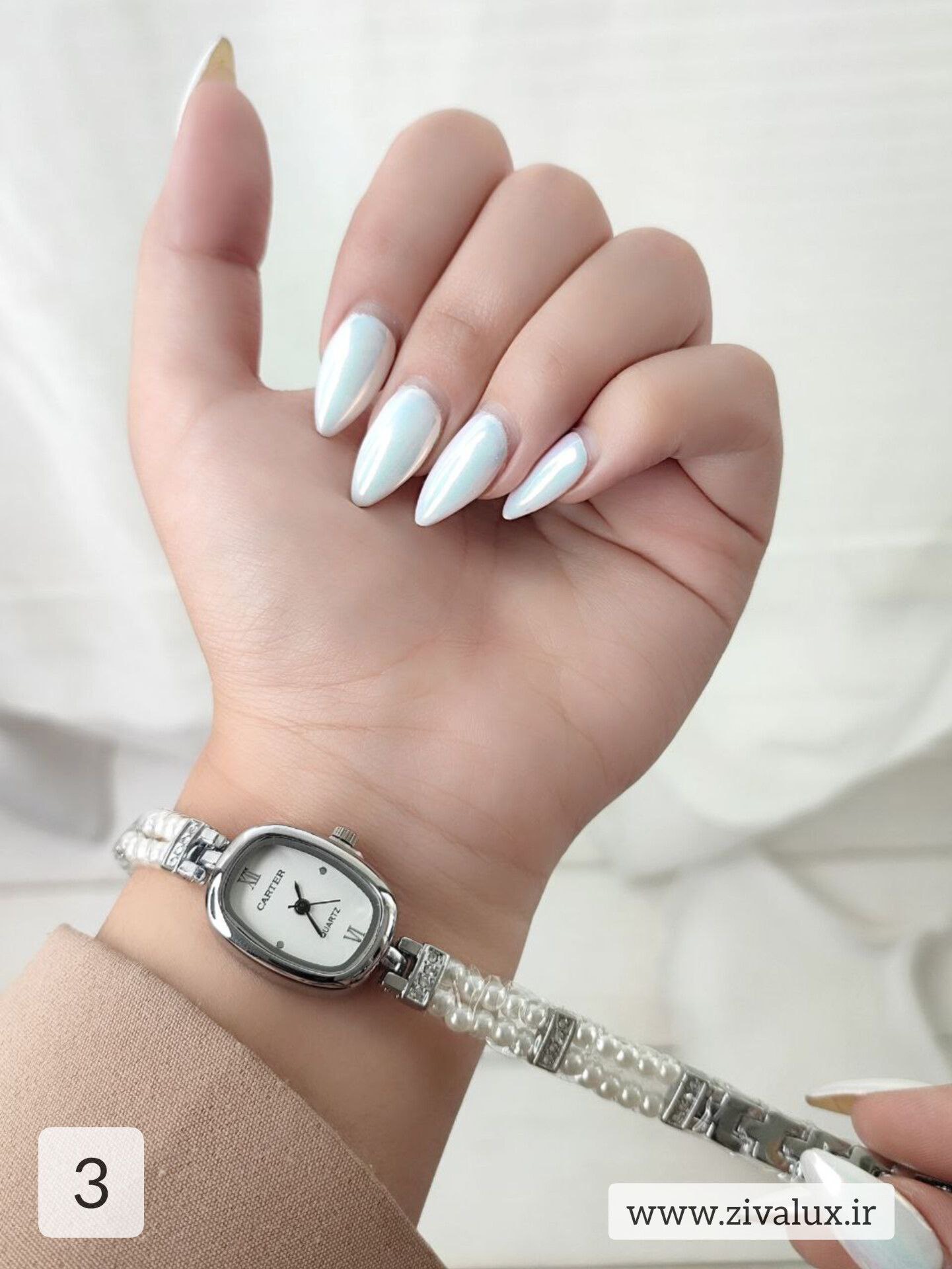 ساعت زنانه مارک کارتیر CARTIER بند مرواریدی