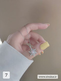 گردنبند زنانه و دخترانه استیل نگین دار طرح خورشید