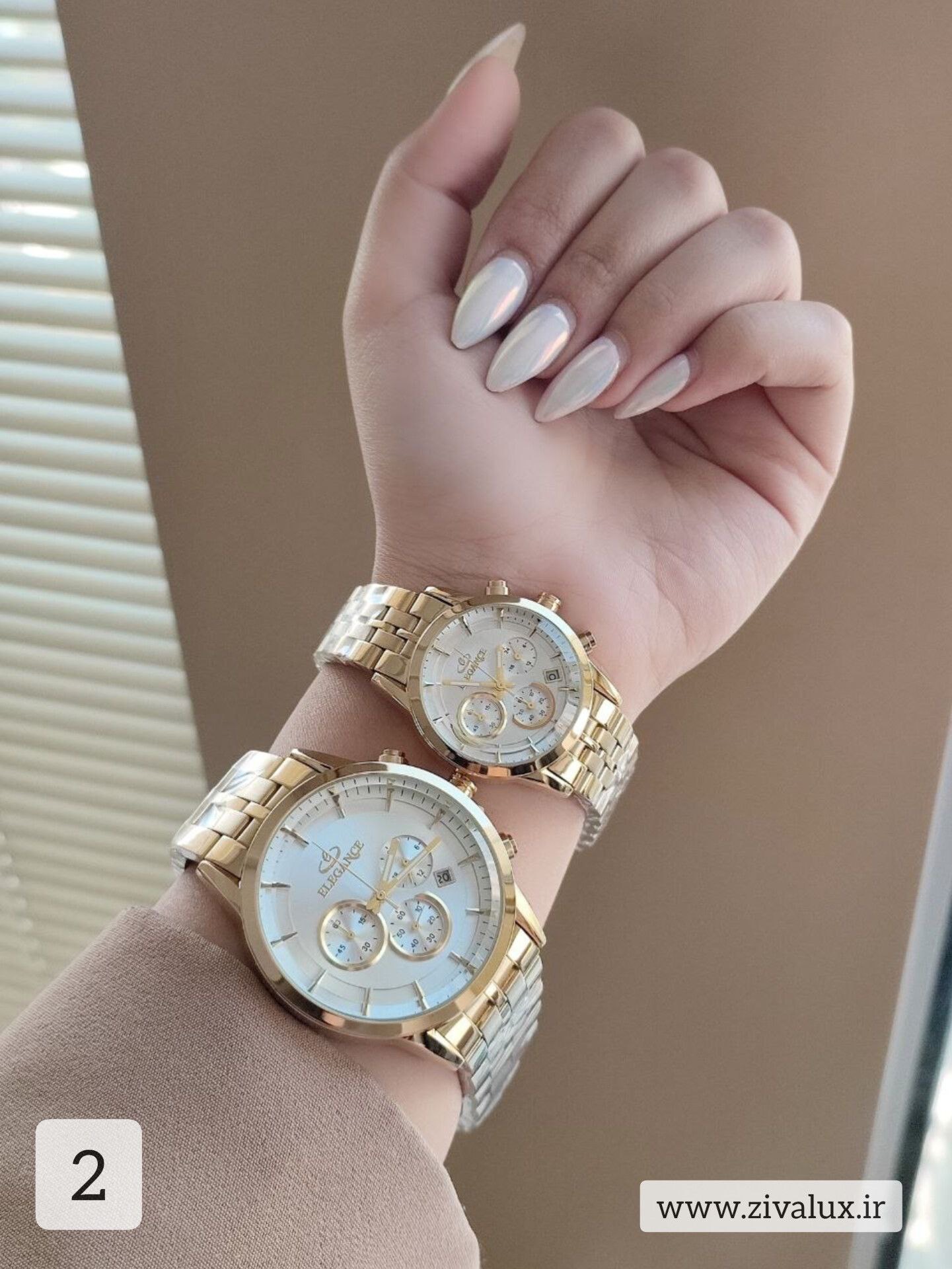 ست ساعت مچی مردانه و زنانه مارک الگانس ELEGANCE بند استیل