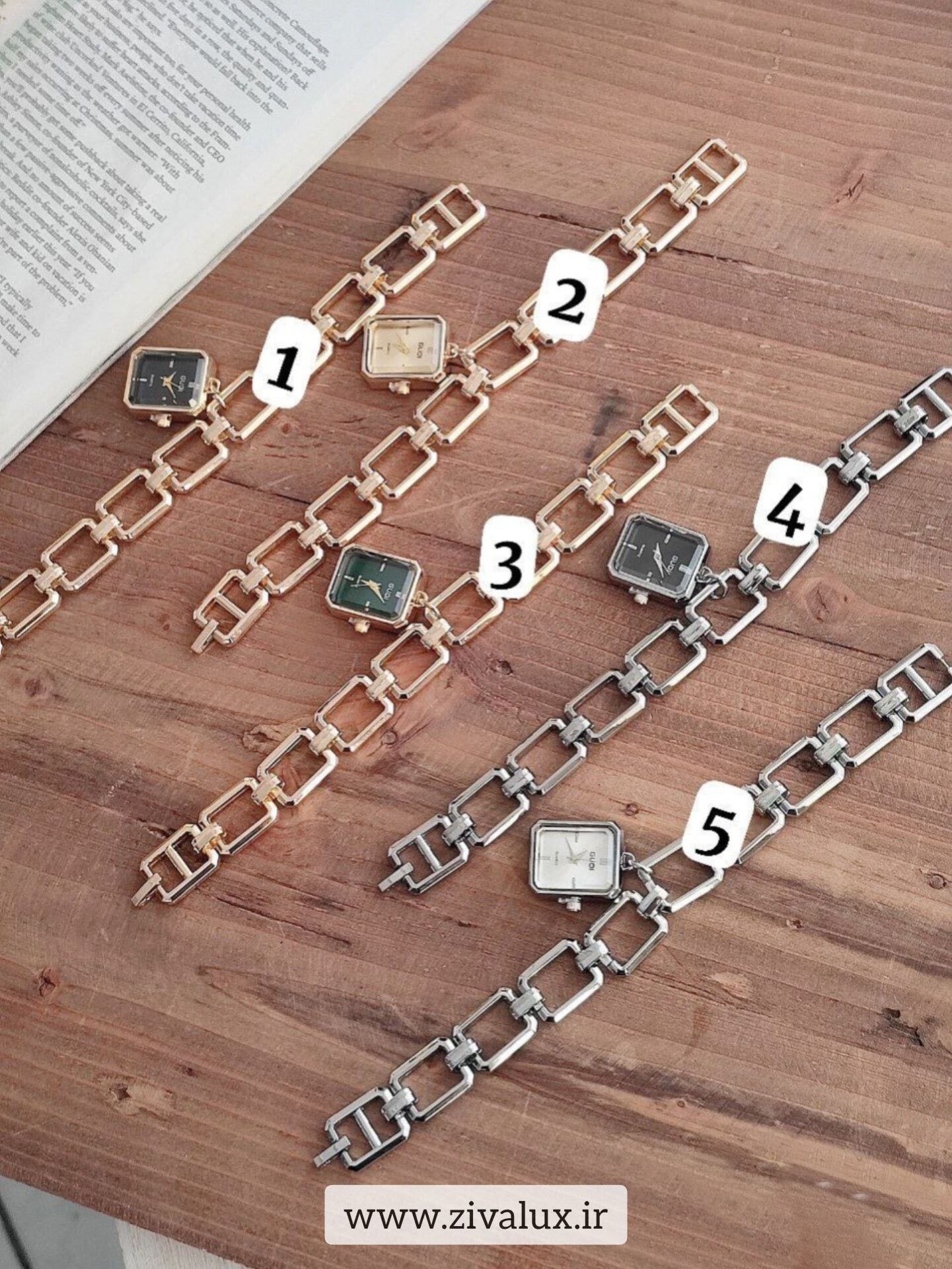 ساعت مچی زنانه مارک GUQi بند استیل