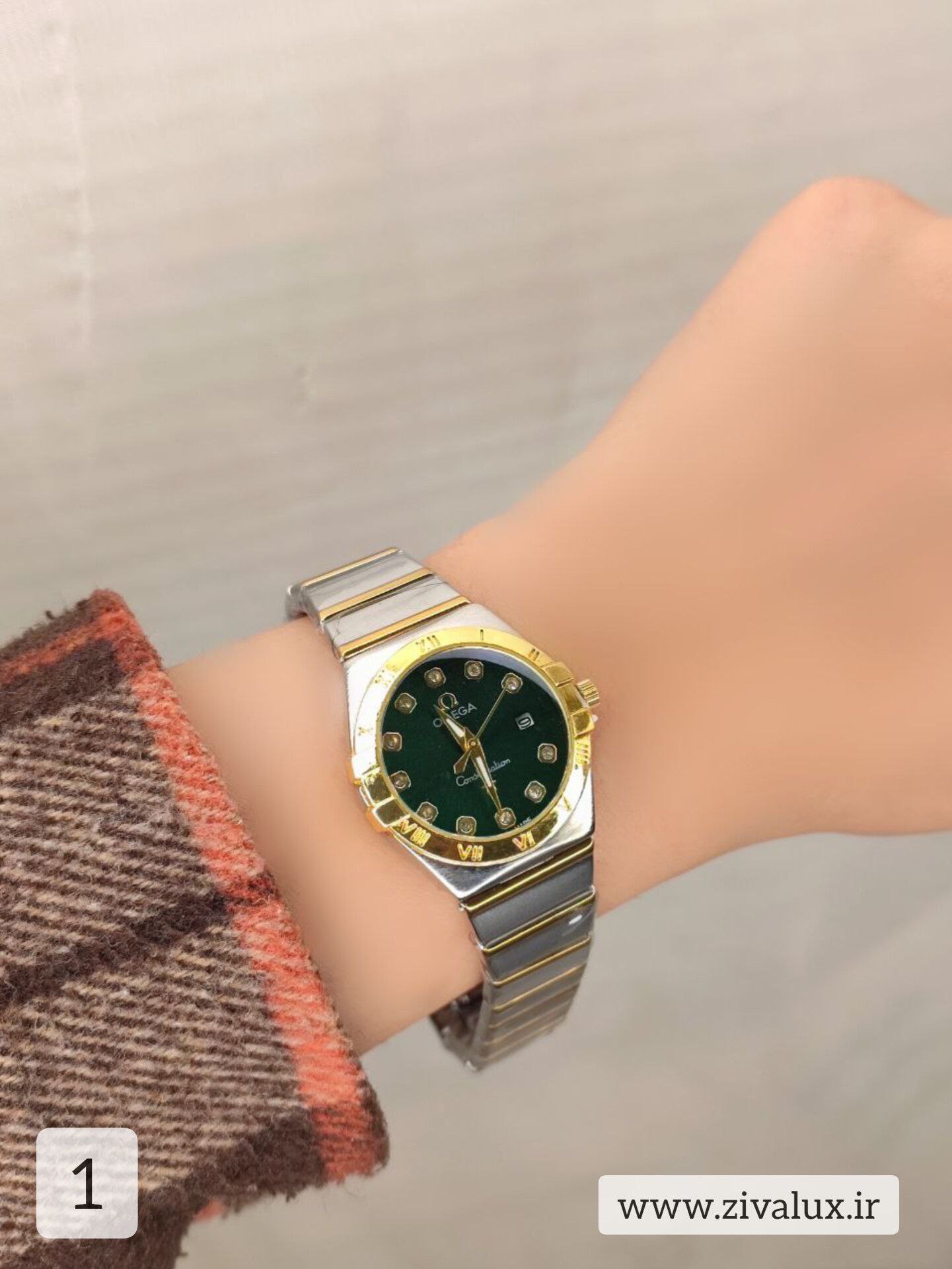 ساعت مچی زنانه مارک امگا OMEGA بند استیل