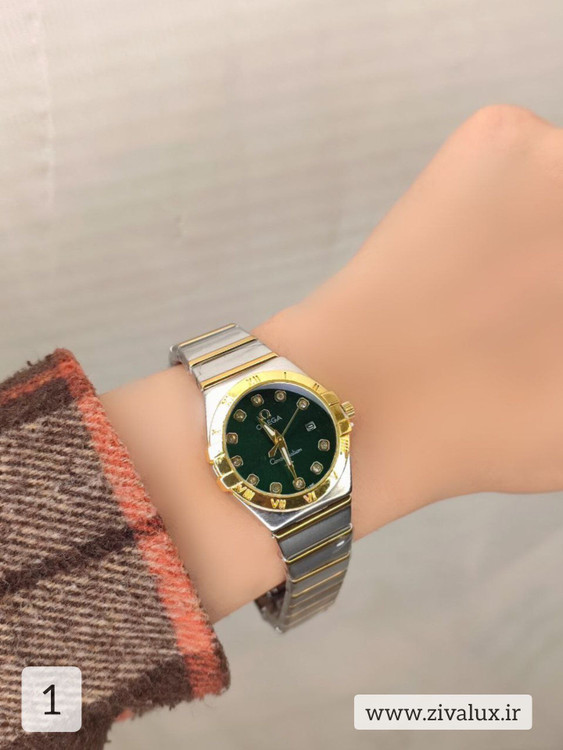 ساعت مچی زنانه مارک امگا OMEGA بند استیل