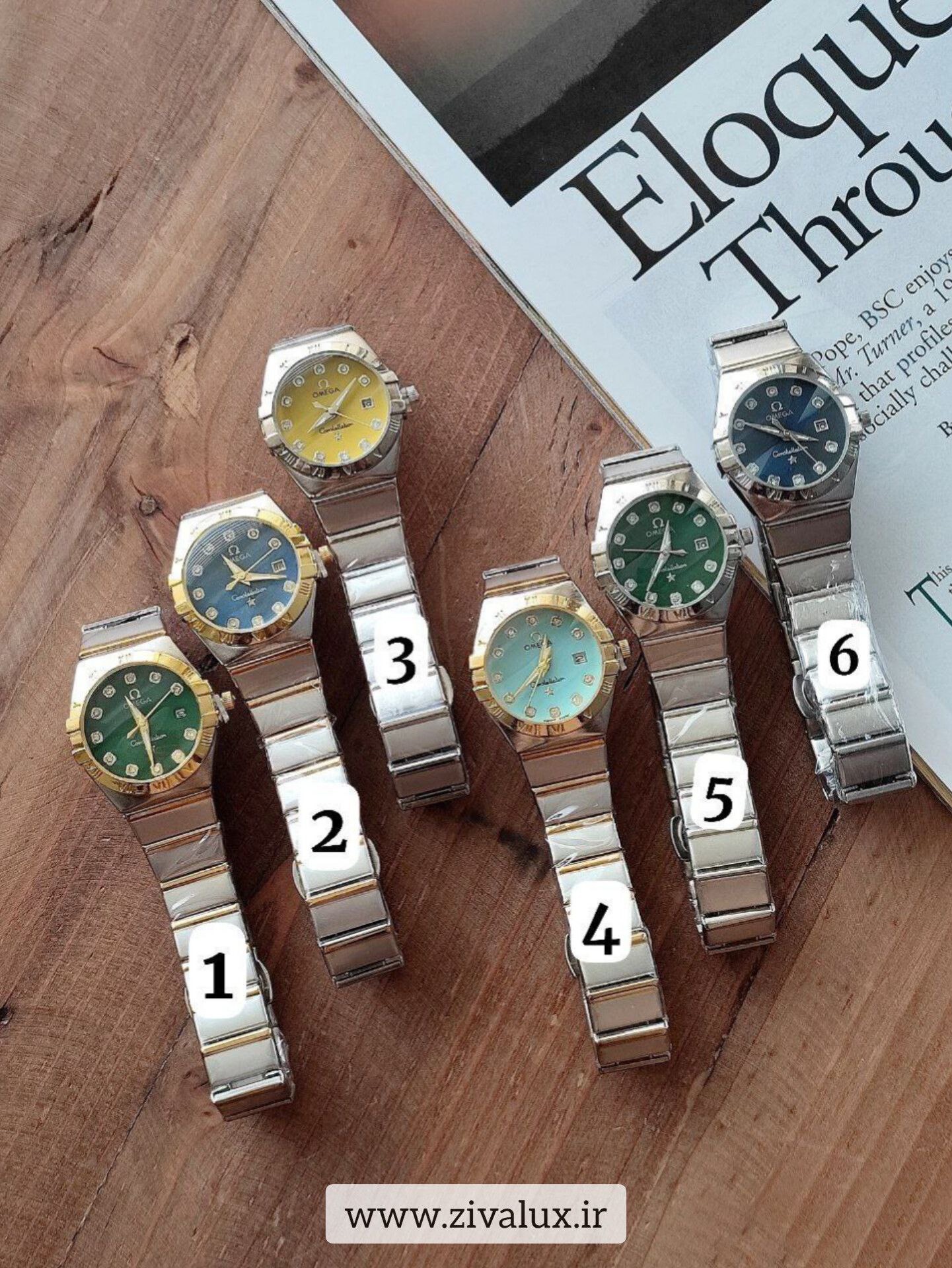 ساعت مچی زنانه مارک امگا OMEGA بند استیل